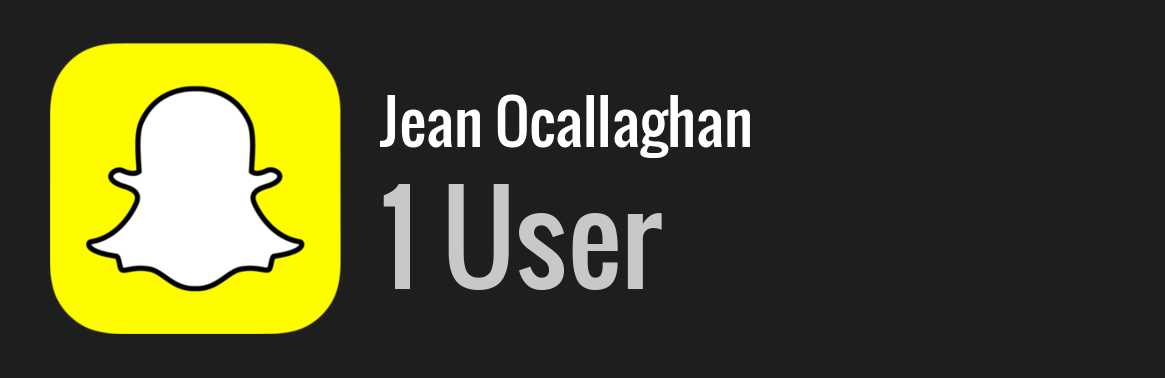 Jean Ocallaghan snapchat