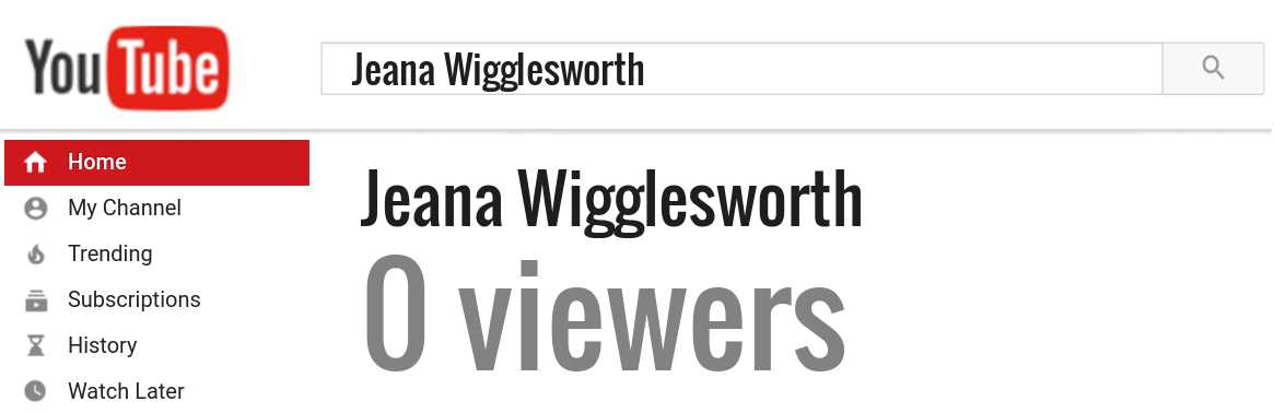 Jeana Wigglesworth youtube subscribers