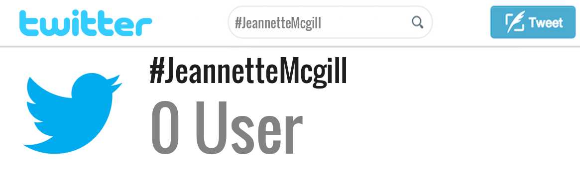 Jeannette Mcgill twitter account