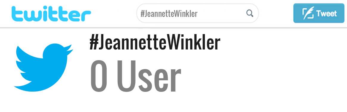 Jeannette Winkler twitter account