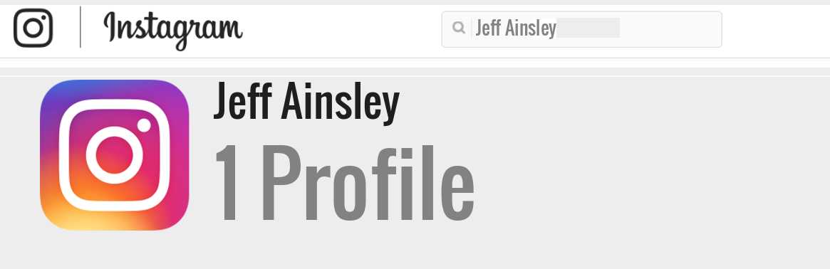 Jeff Ainsley instagram account