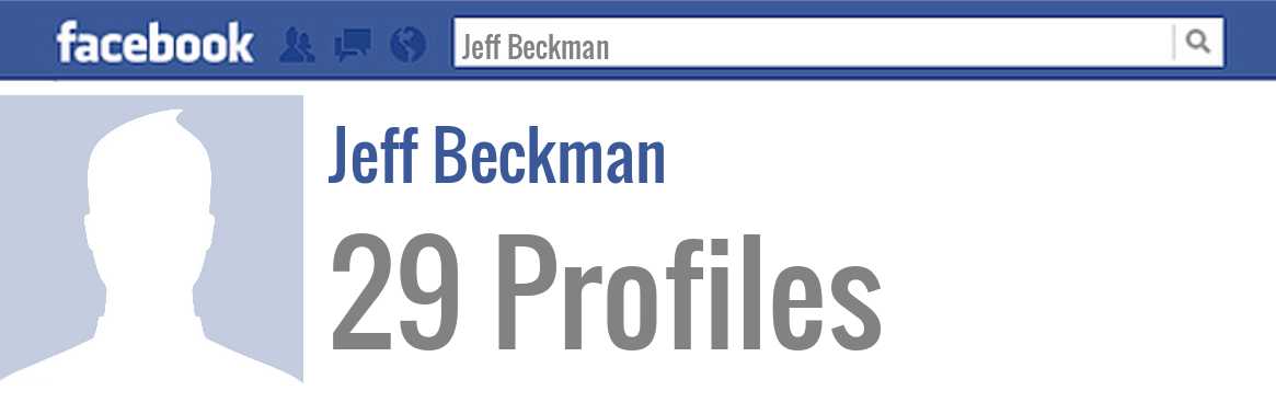 Jeff Beckman facebook profiles