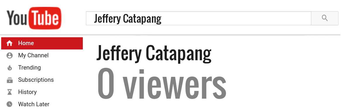 Jeffery Catapang youtube subscribers
