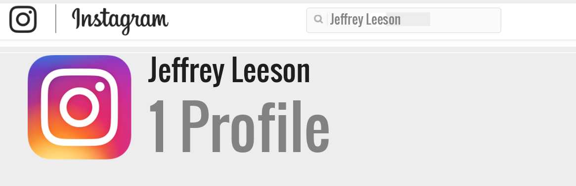 Jeffrey Leeson instagram account