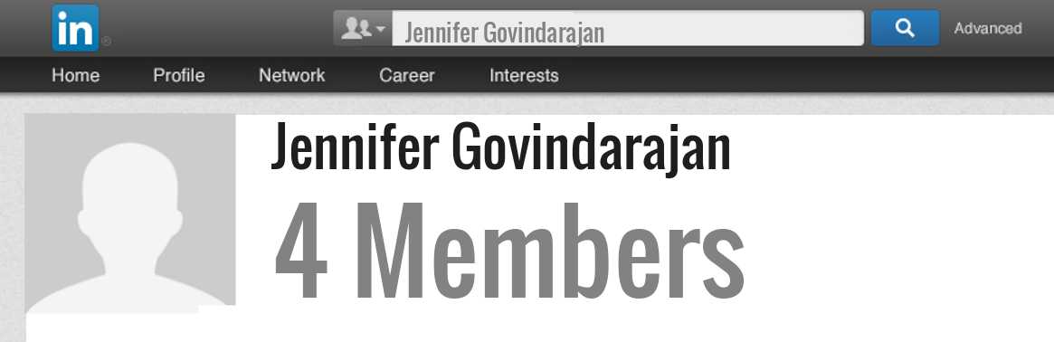 Jennifer Govindarajan linkedin profile