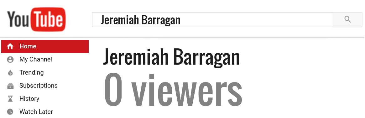 Jeremiah Barragan youtube subscribers