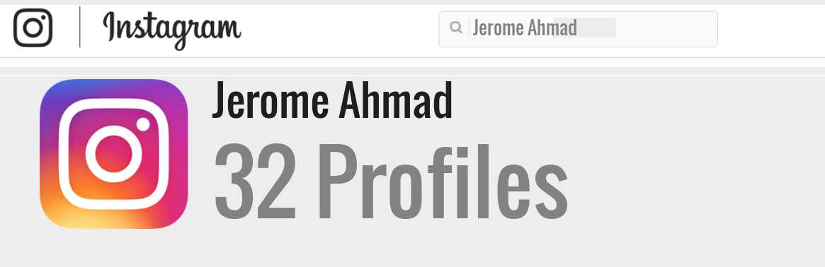 Jerome Ahmad instagram account