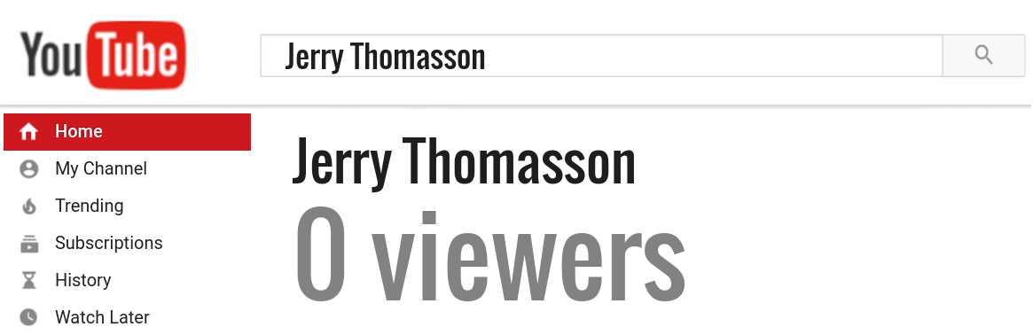 Jerry Thomasson youtube subscribers