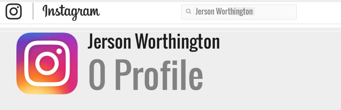 Jerson Worthington instagram account