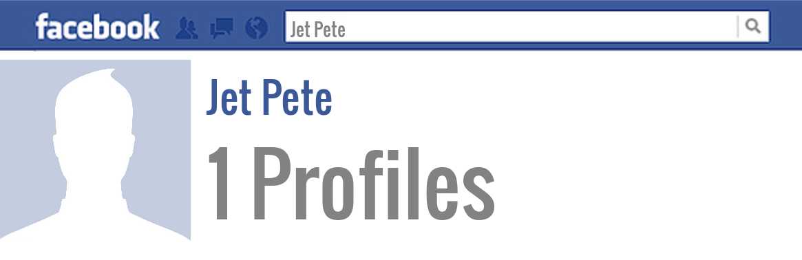 Jet Pete facebook profiles