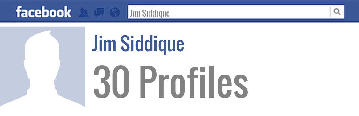 Jim Siddique facebook profiles
