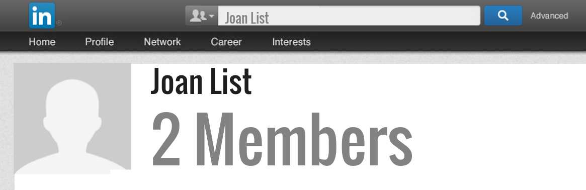 Joan List linkedin profile