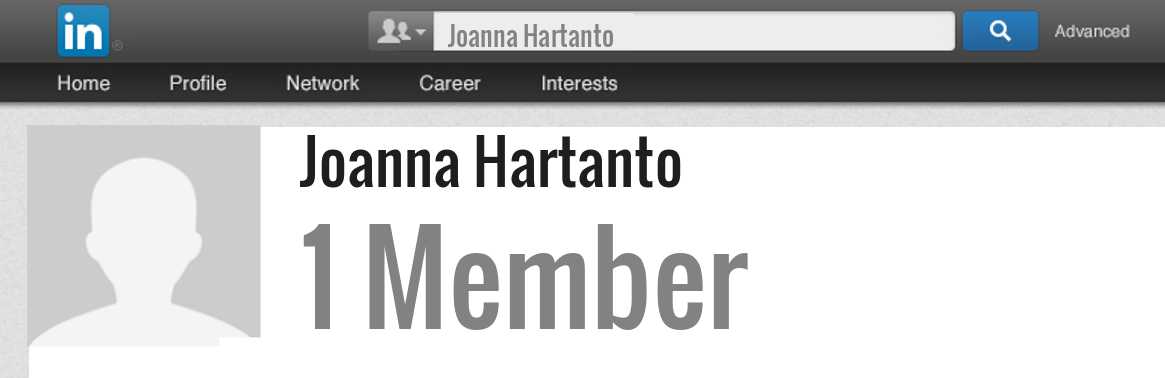 Joanna Hartanto linkedin profile