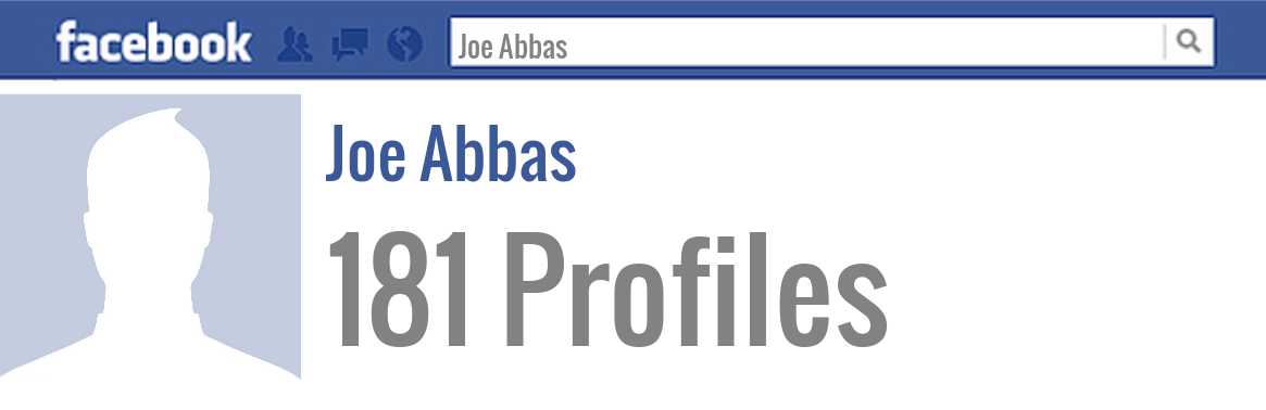 Joe Abbas facebook profiles