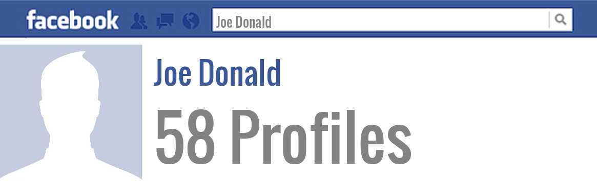 Joe Donald facebook profiles