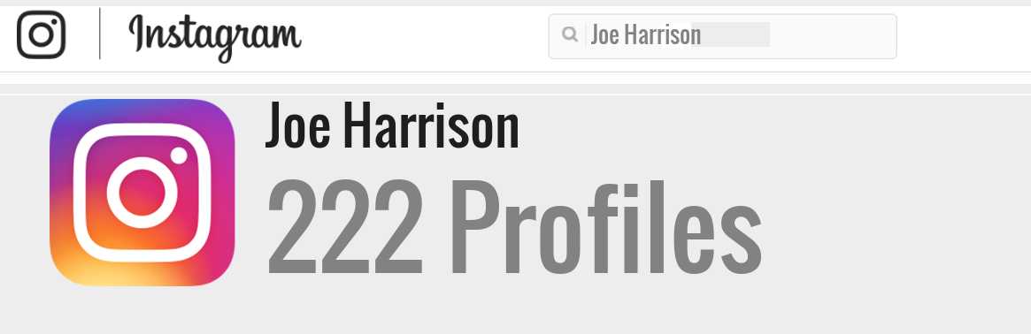 Joe Harrison instagram account