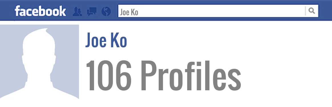 Joe Ko facebook profiles