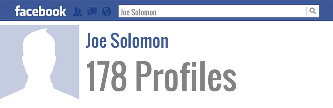 Joe Solomon facebook profiles
