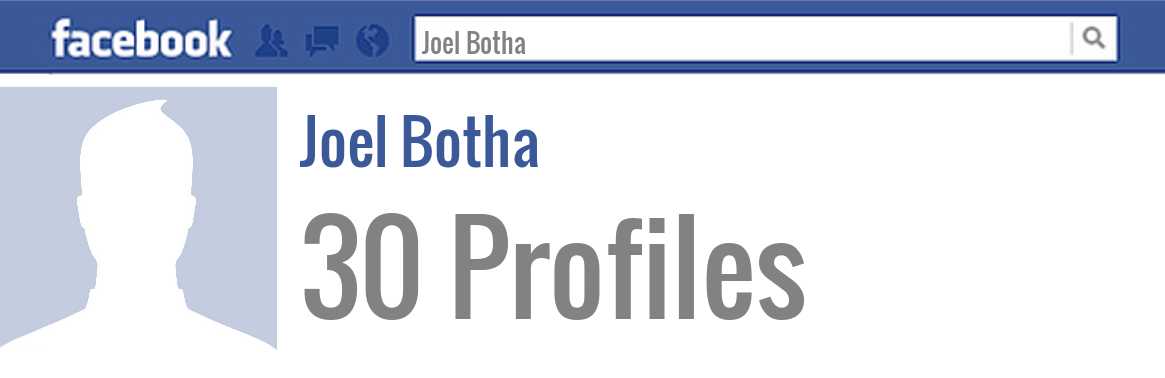 Joel Botha facebook profiles