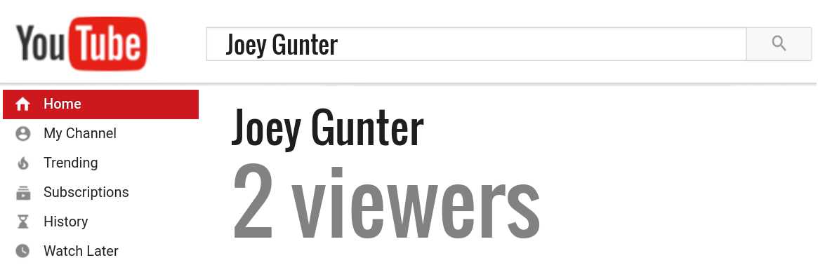 Joey Gunter youtube subscribers