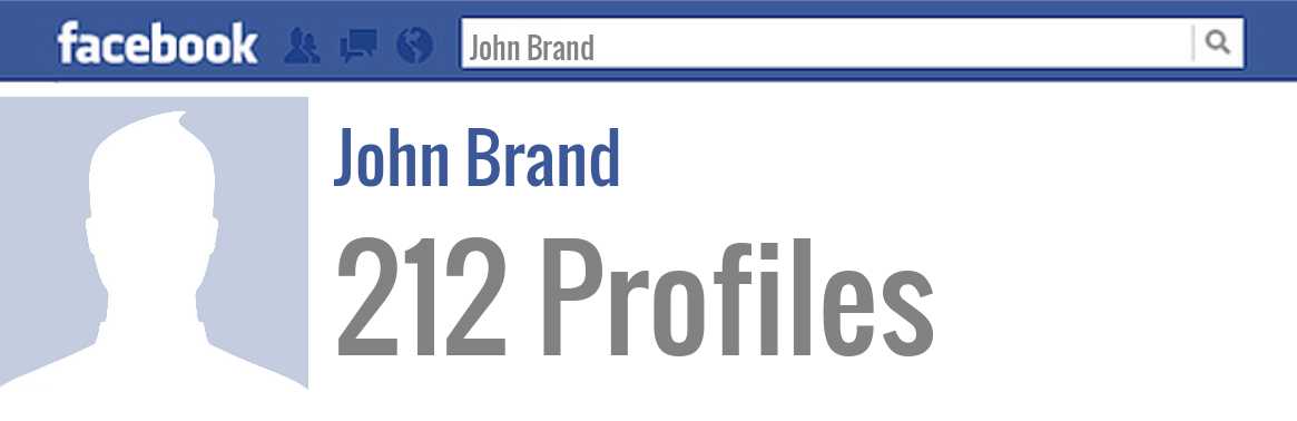 John Brand facebook profiles