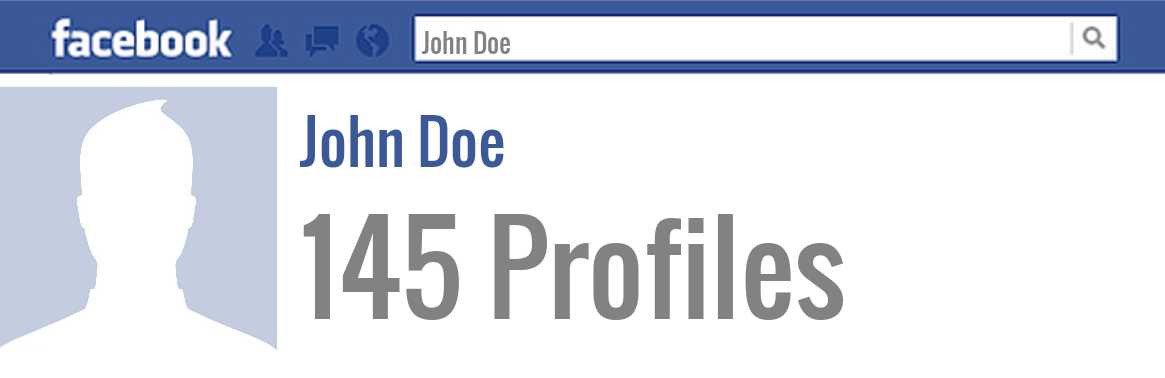 John Doe facebook profiles