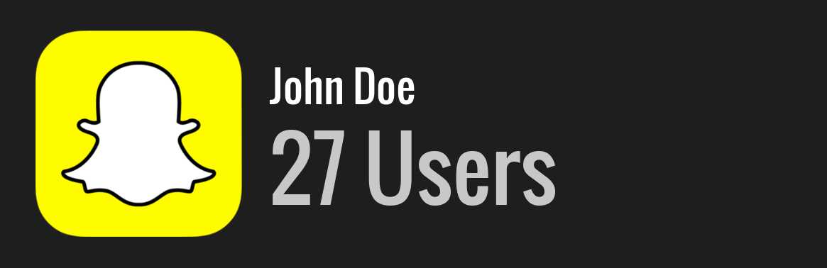 John Doe snapchat