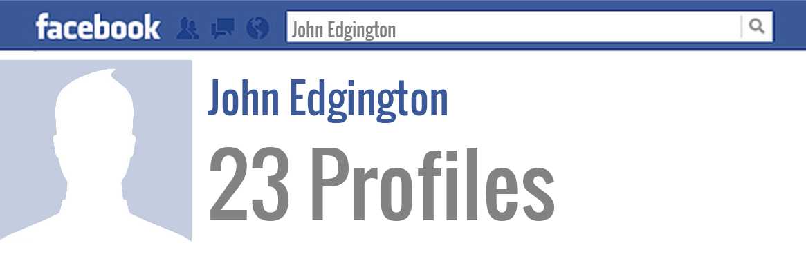 John Edgington facebook profiles