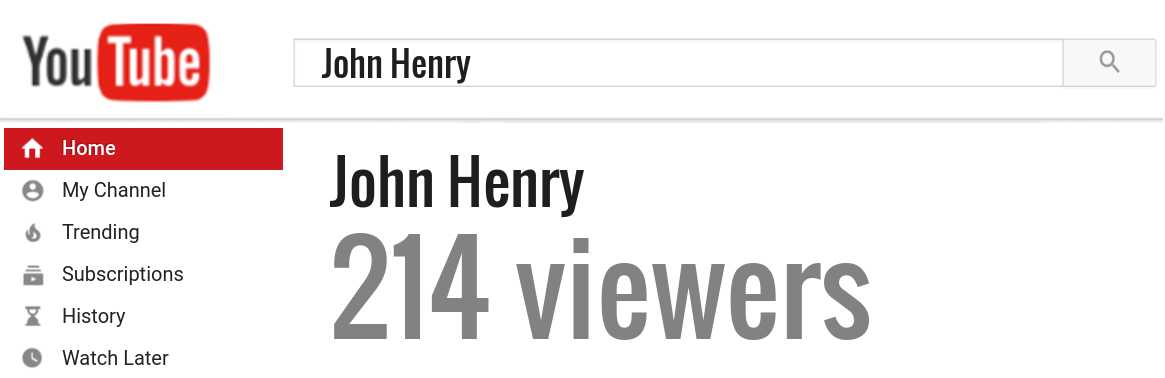 John Henry youtube subscribers