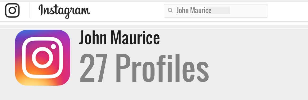 John Maurice instagram account