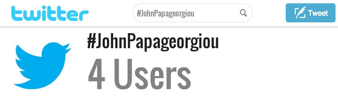 John Papageorgiou twitter account
