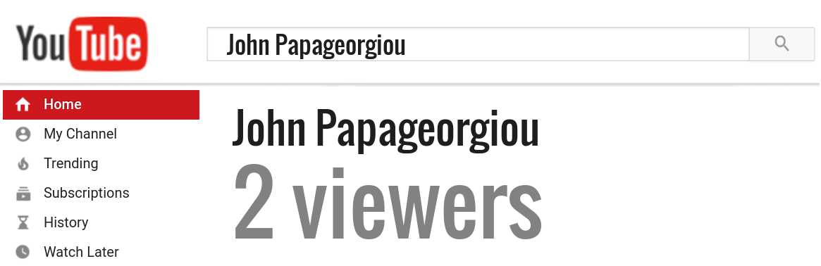 John Papageorgiou youtube subscribers