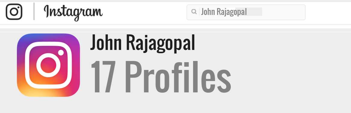 John Rajagopal instagram account