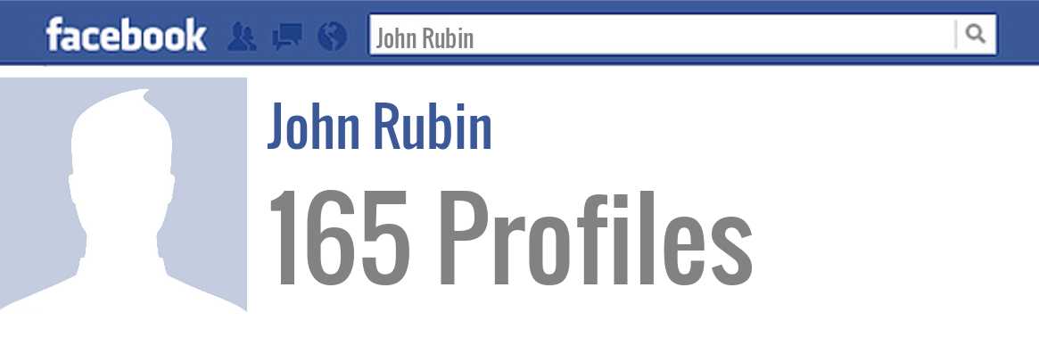 John Rubin facebook profiles