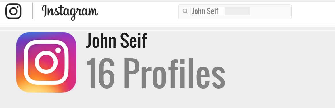 John Seif instagram account
