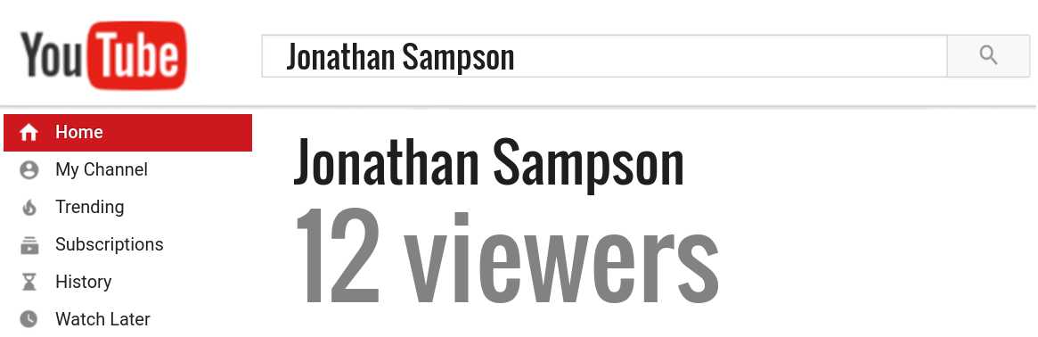 Jonathan Sampson youtube subscribers