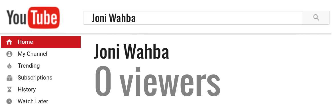Joni Wahba youtube subscribers
