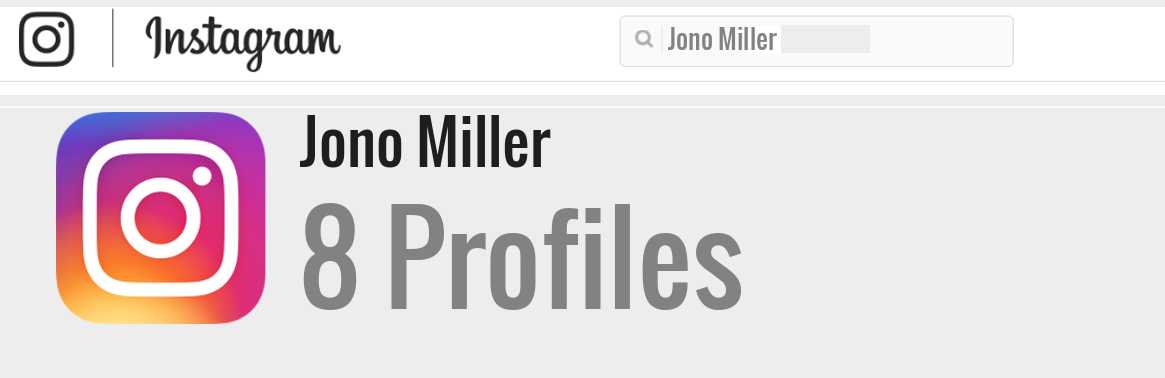 Jono Miller instagram account