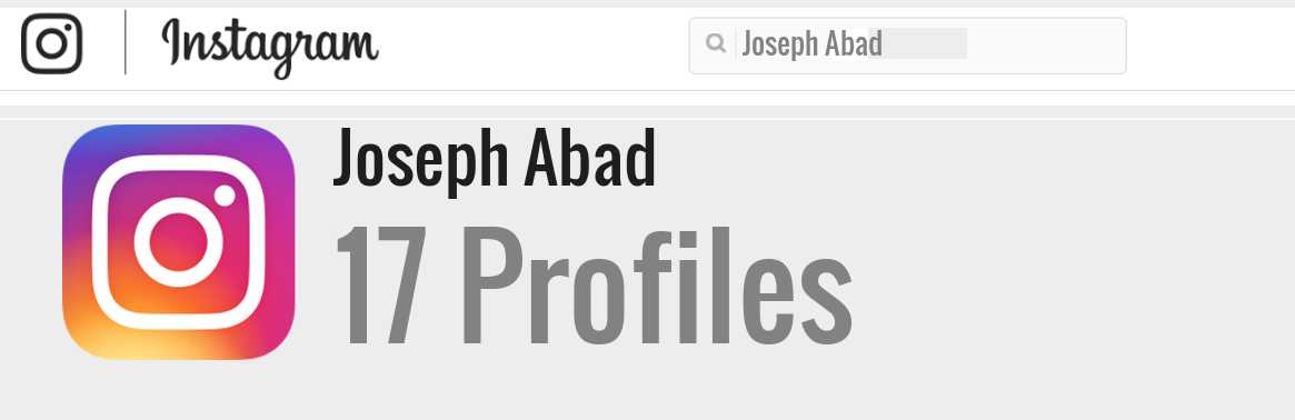 Joseph Abad instagram account