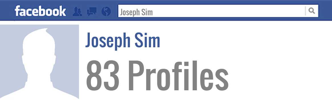 Joseph Sim facebook profiles