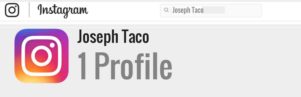 Joseph Taco instagram account
