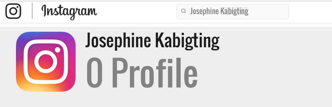Josephine Kabigting instagram account