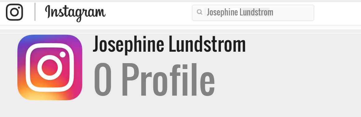 Josephine Lundstrom instagram account