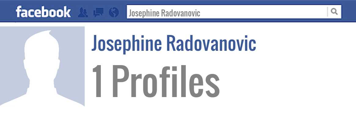 Josephine Radovanovic facebook profiles