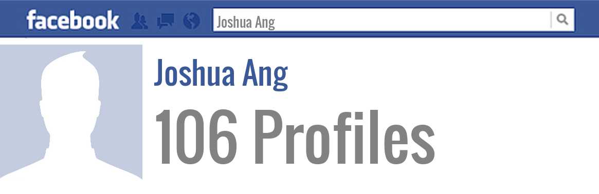 Joshua Ang facebook profiles