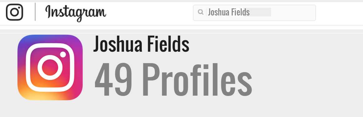 Joshua Fields instagram account