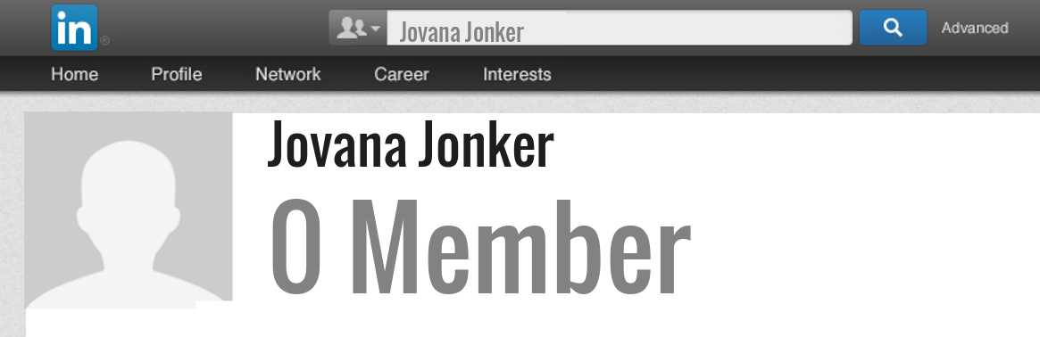 Jovana Jonker linkedin profile