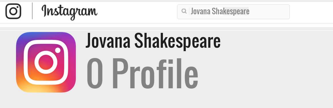 Jovana Shakespeare instagram account