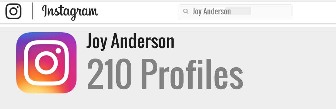 Joy Anderson instagram account
