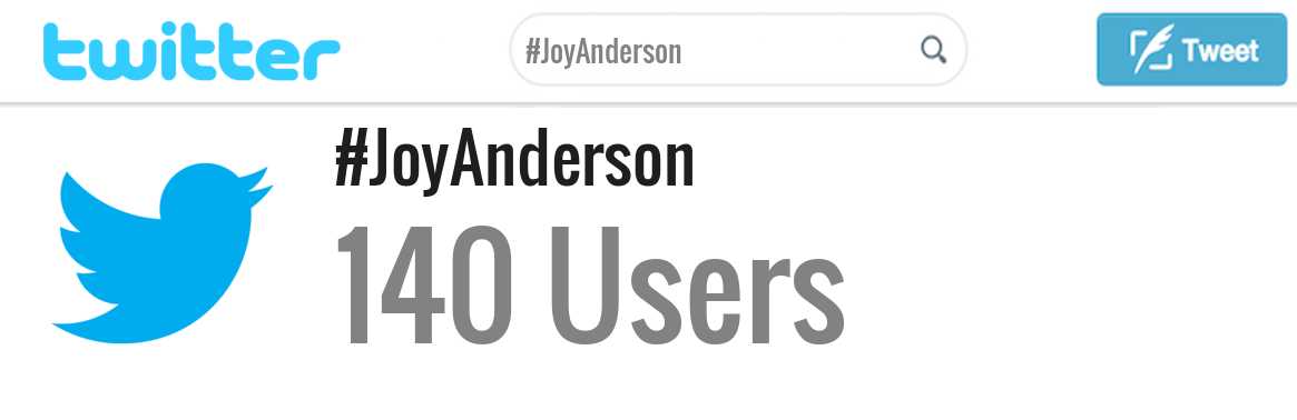 Joy Anderson twitter account